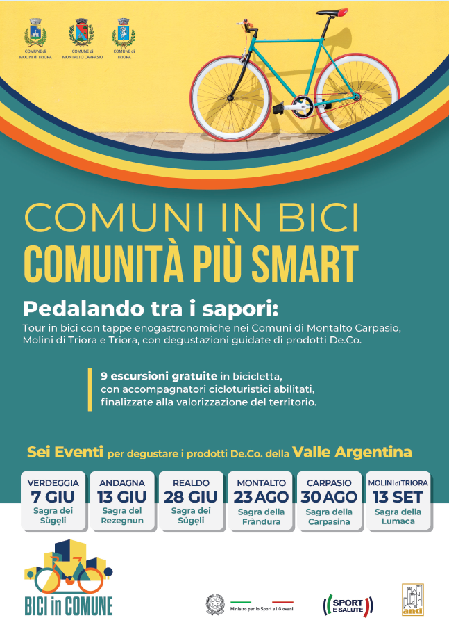 Comuni in bici Comunità più smart Pedalando tra i sapori
